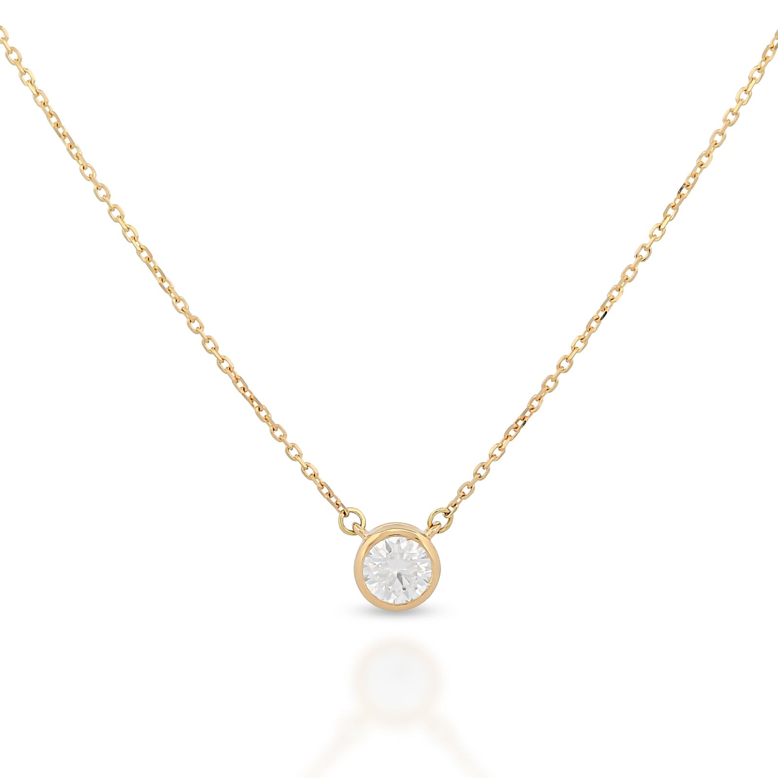 Moissanite 0.5ct Pendant in 9ct Yellow Gold