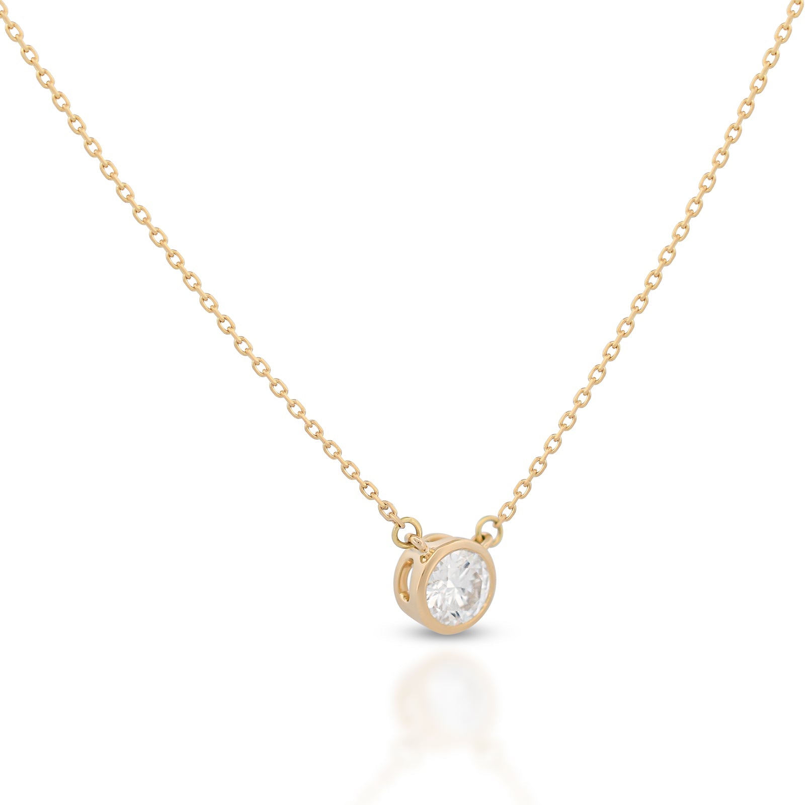 Moissanite 0.5ct Pendant in 9ct Yellow Gold